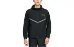 Nike Jackets Men's Black Hooded Moderate Straight Fit