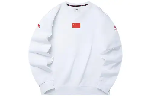 ANTA Sweatshirts Men's White Crew Neck Moderate Regular