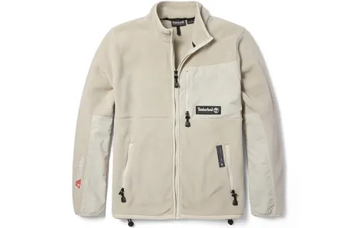 Timberland Solid Color Fleece Lined Logo Outdoor Sports Stand Collar Jackets Fleece Clothing Unisex