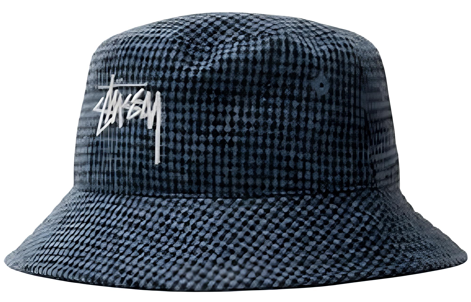 Stussy Wool Check Big Stock Bucket