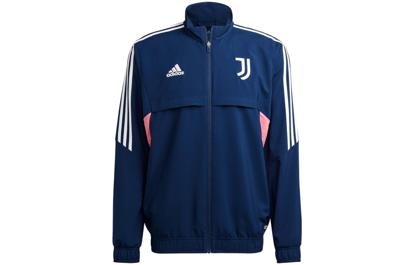 Adidas Juventus Jackets Men's Indigo Stand Collar Moderate Other
