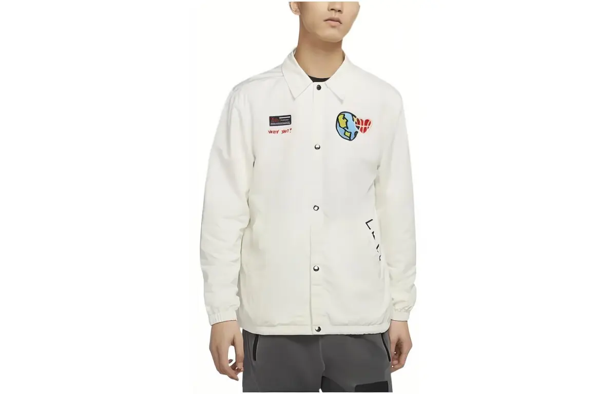 Jordan Jackets Men's White Lapel Moderate Other