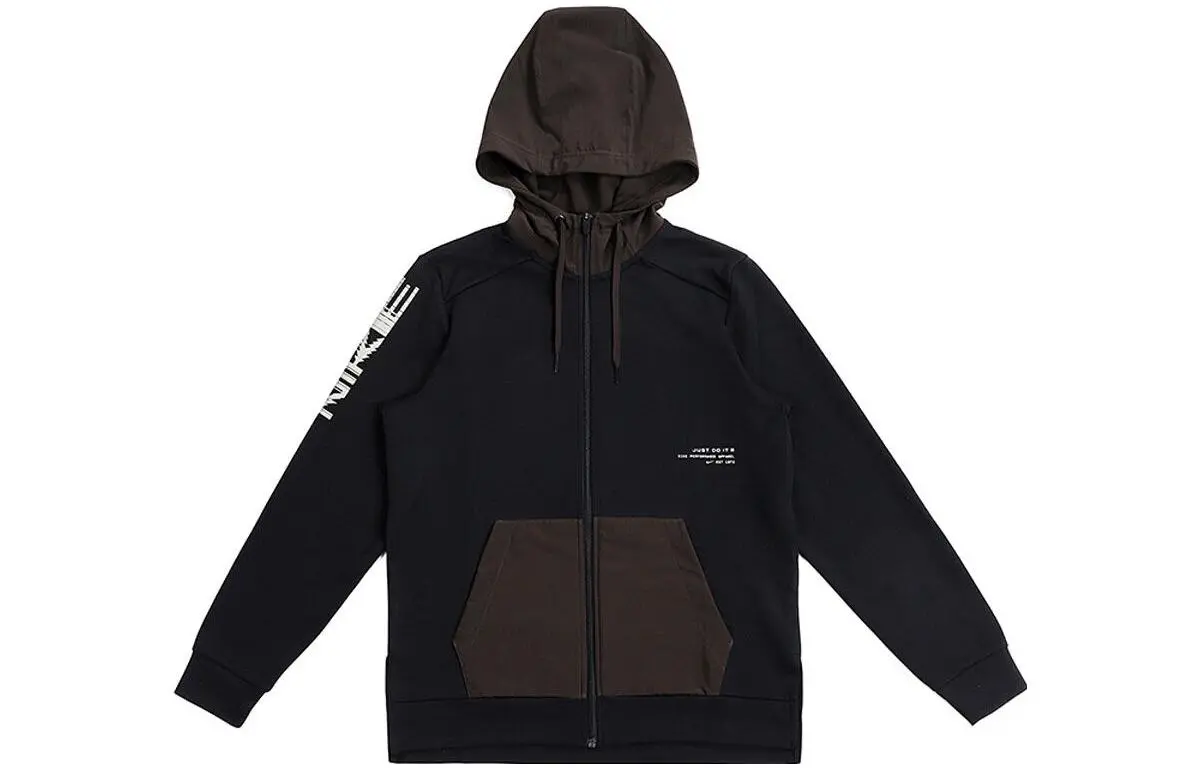 Nike Dri-Fit Jackets Men's Black Hooded (Non-detachable) Moderate Straight Fit
