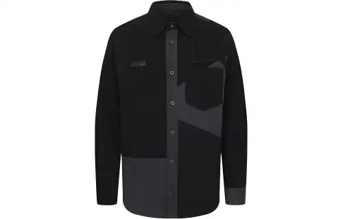 EVISU Shirts Men's Black Lapel Moderate Other