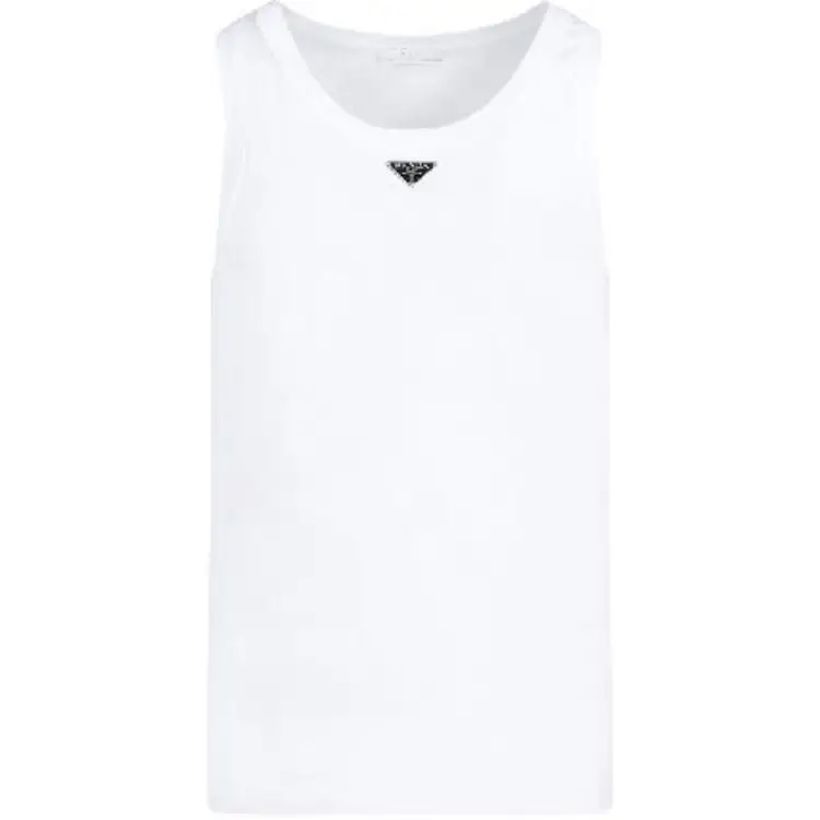 PRADA Triangle Logo Crewneck Tank Top