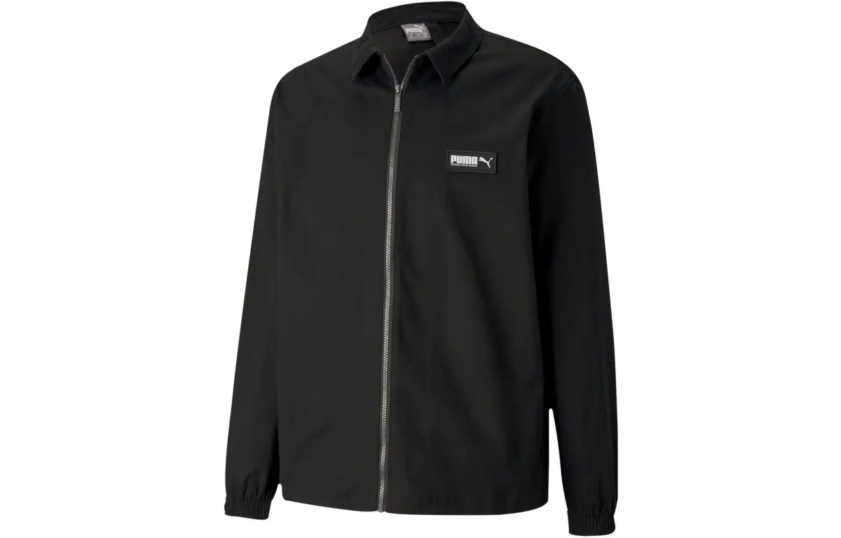 PUMA Jackets Men's Black Lapel Moderate Other