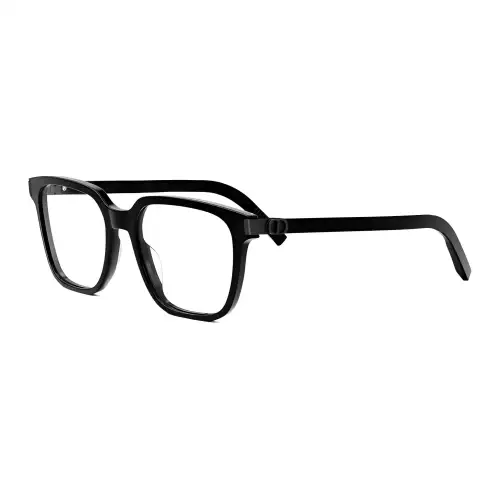 DIOR Plastic Square Eyeglass Frames Unisex Black