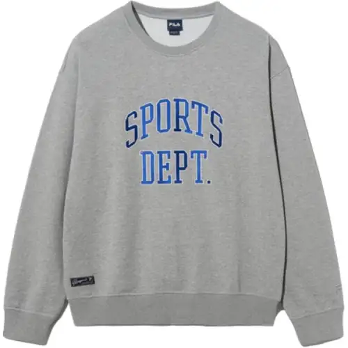 FILA Sweatshirts Unisex Gray Crew Neck Moderate