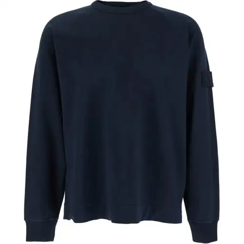 STONE ISLAND Ghost Logo Patch Crewneck Sweatshirt