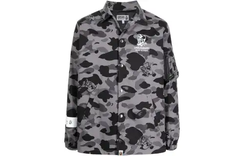 A BATHING APE Bape Jackets Men's Dark Gray Lapel Moderate Other