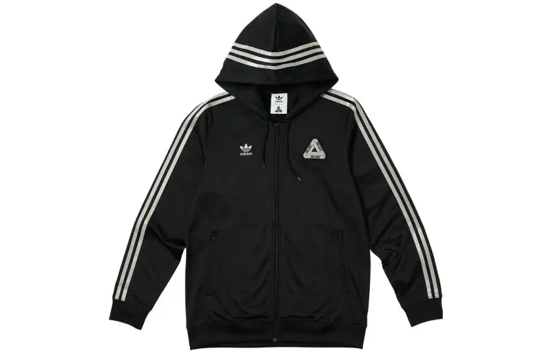 Adidas Originals X PALACE Hooded Firebird Track Top 'Black'