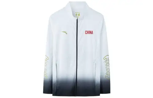 ANTA Jackets Men's White Stand Collar Moderate Other