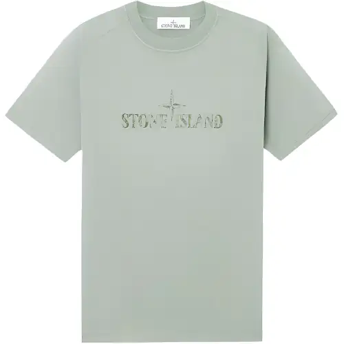 STONE ISLAND Logo Printed Crewneck T Shirt