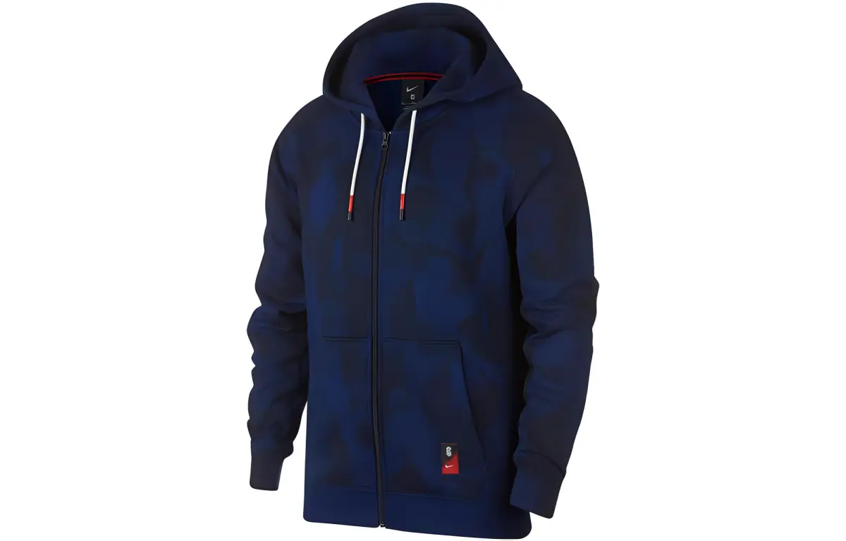 Nike Jackets Men's Blue Hooded (Non-detachable) Moderate Straight Fit