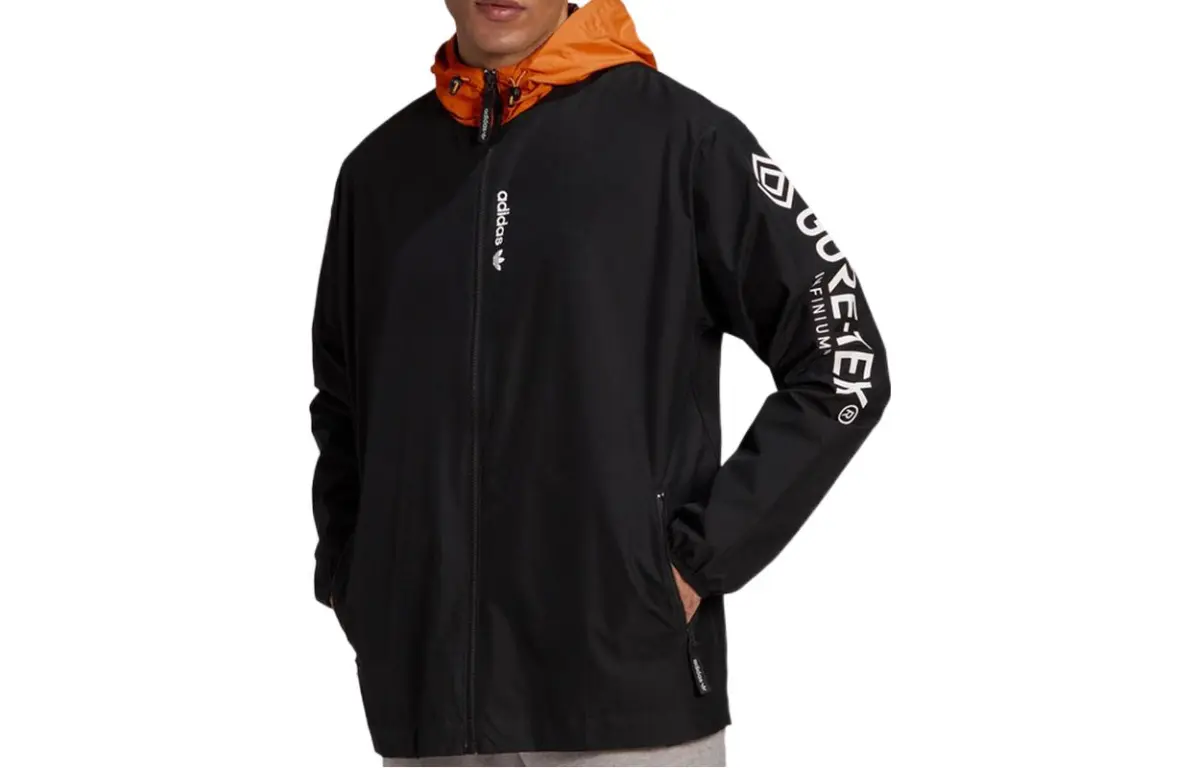 Adidas Jackets Men's Black Hooded (Non-detachable) Moderate Straight Fit