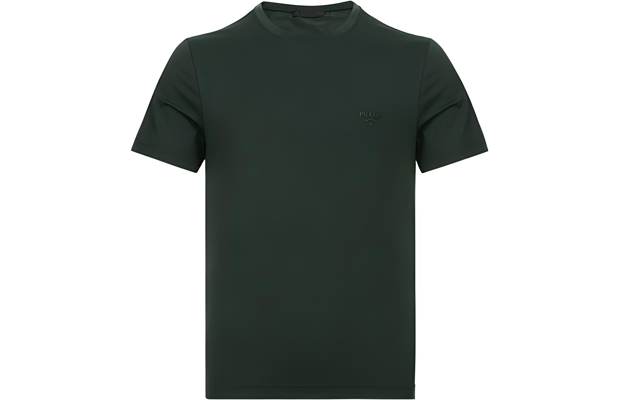 Мужская футболка Prada UJM564 (зеленая)