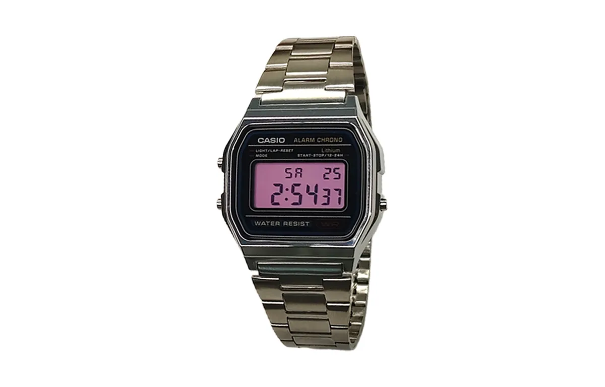 CASIO Custom Collection Quartz Movement Stainless Steel Strap Watch Men's Watches Black Dial
