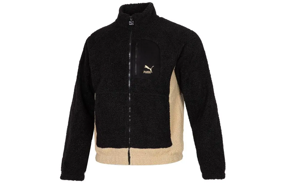PUMA Jackets Unisex Black Stand Collar Moderate Other