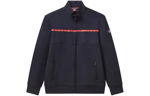 FILA Jackets Men's Legend Blue Stand Collar Moderate Workwear