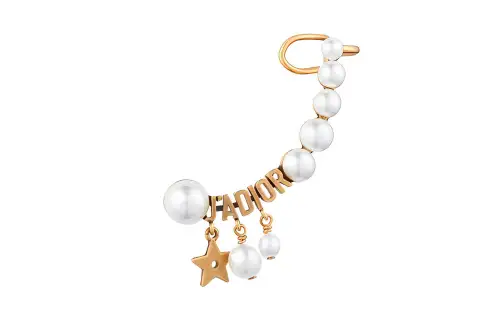 DIOR 1990-2024 Gold Plated JADIOR Single Cuff Earring Costume Earrings