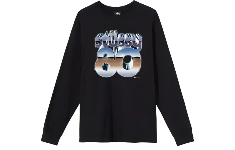 Stussy 80 Chrome Long Sleeve Tee