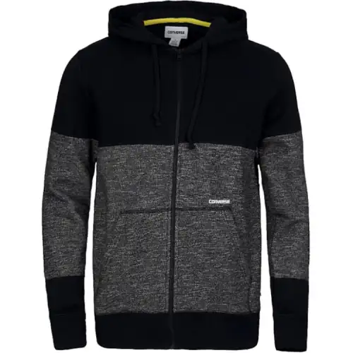 Converse Knitwear Men's Black Hooded Thickened Cardigan
