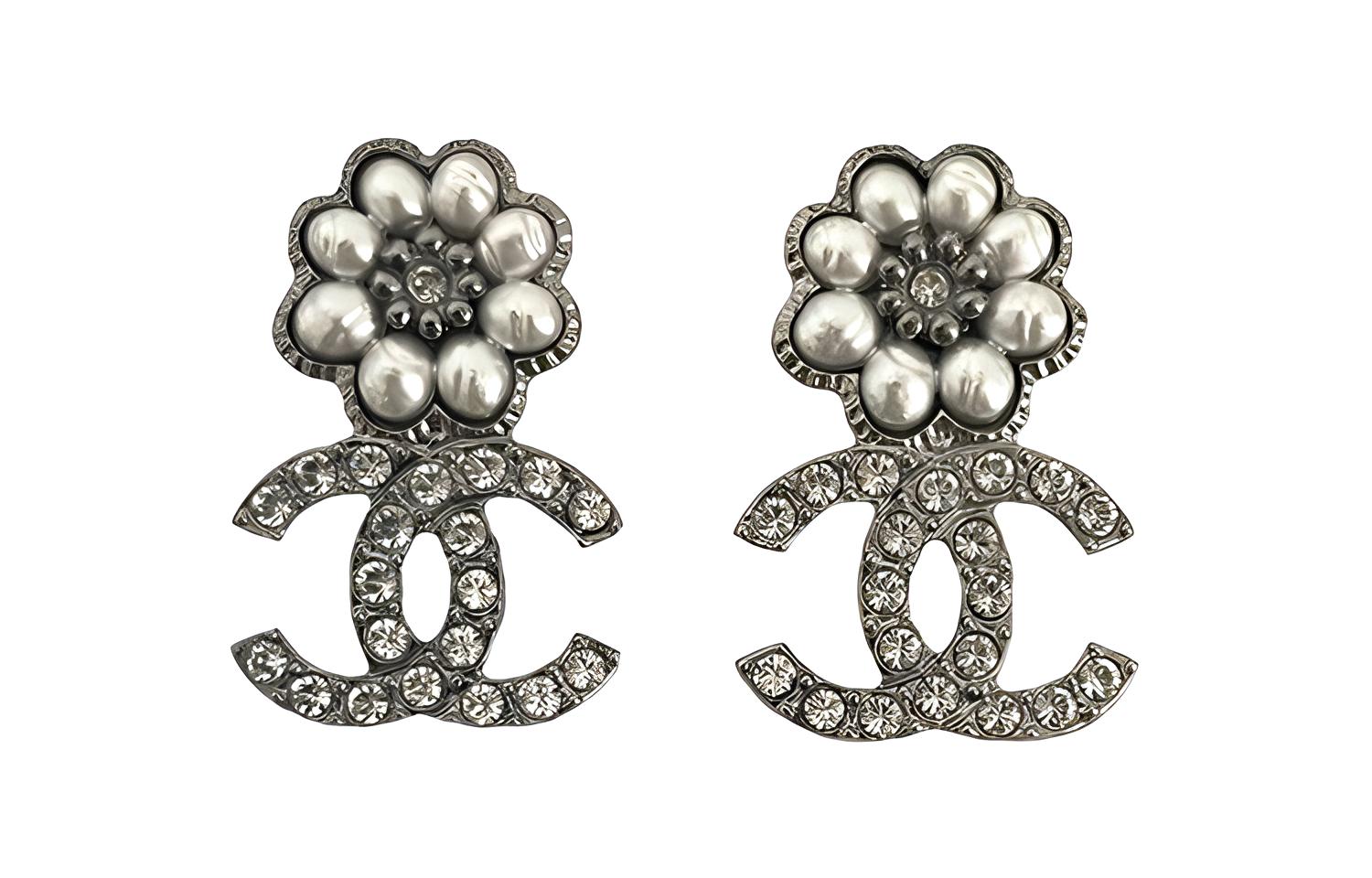 Серьги Chanel CHANEL (серебристые)