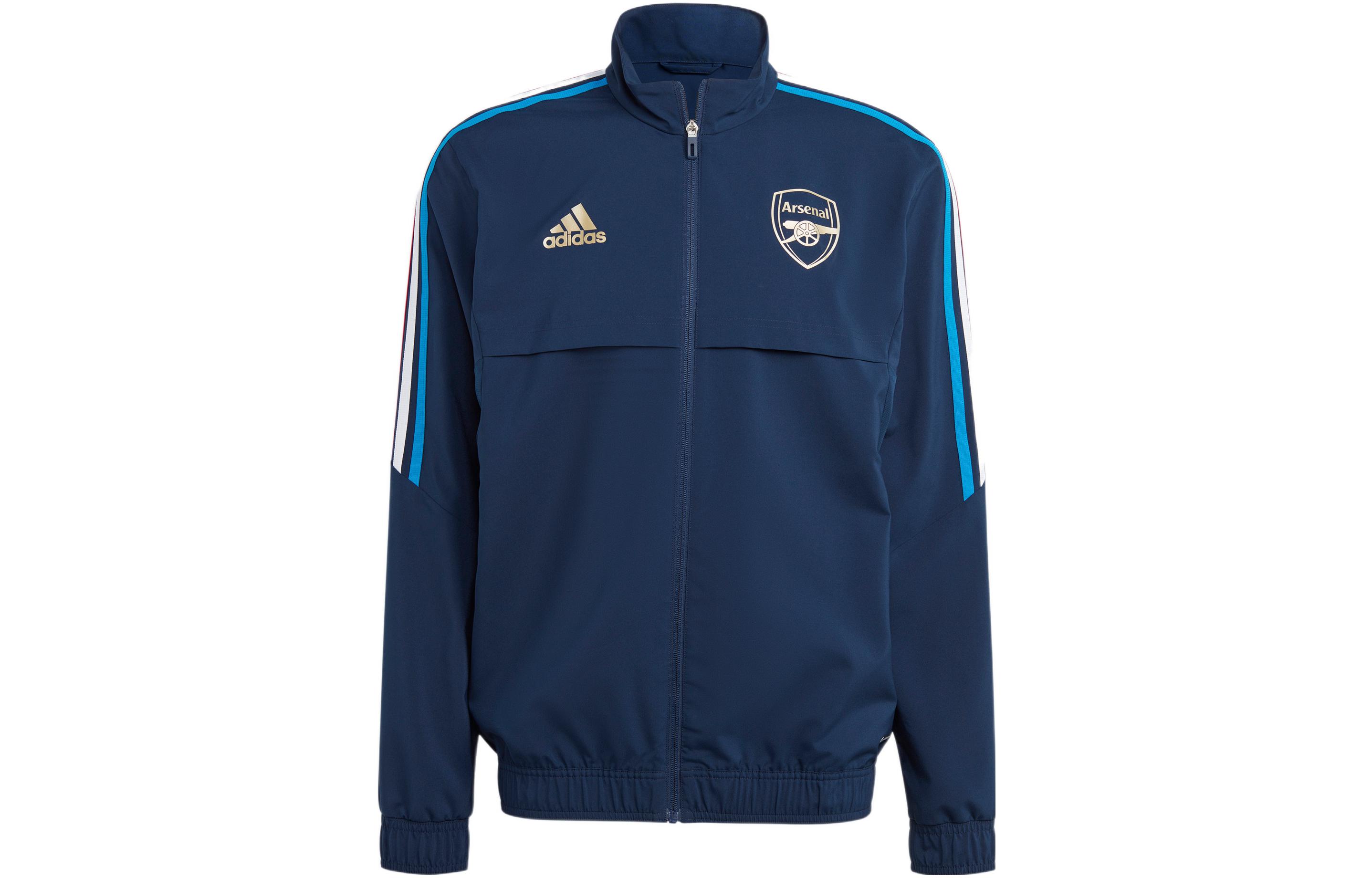 Мужская куртка adidas с принтом (темно-синяя)