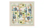 HERMES Scarves Women's White Yellow