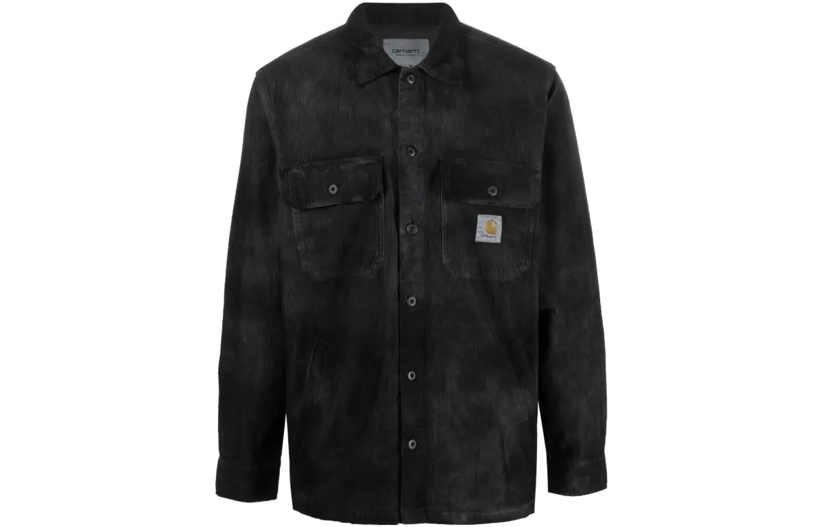 Carhartt WIP Jackets Men's Black Lapel Thickened Straight Fit