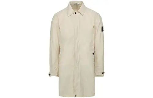 STONE ISLAND Jackets Men's Ivory White Lapel Moderate Other