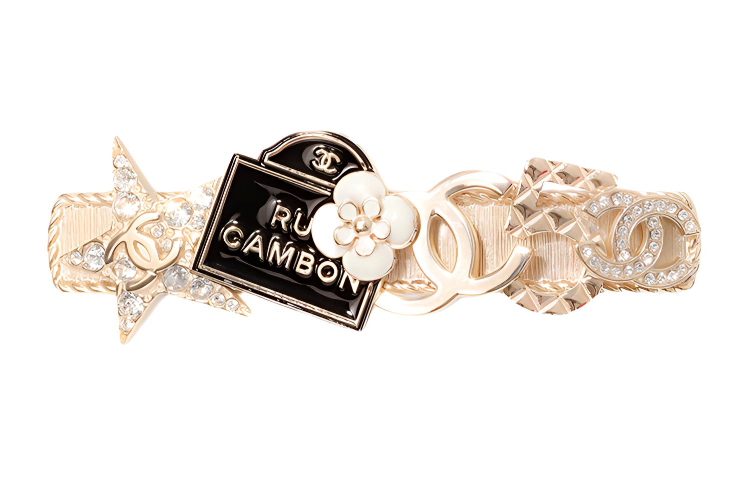 CHANEL Pre Owned Crystal Enamel Hair Clip