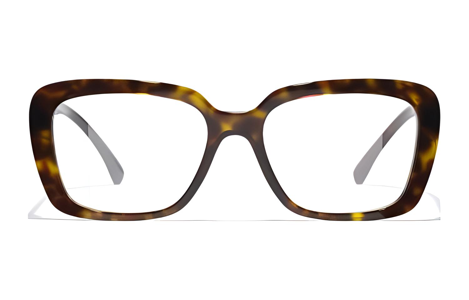 CHANEL Acetate Butterfly Eyeglass Frames Men's Tortoiseshell