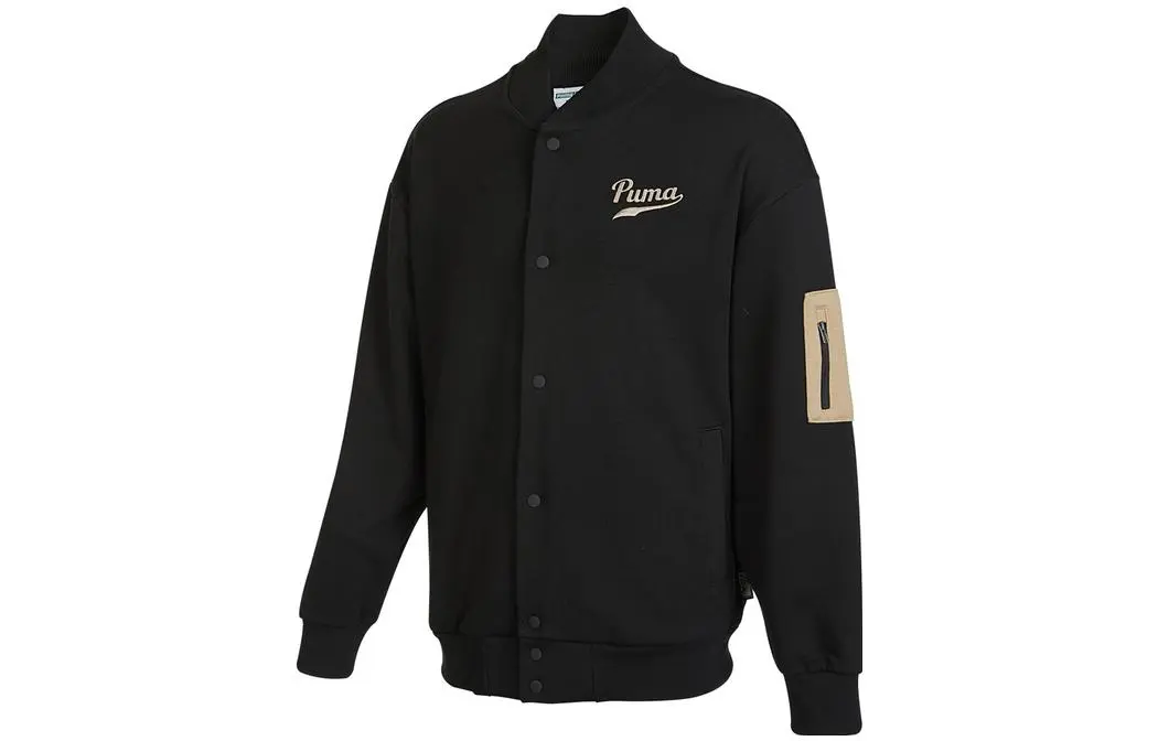 PUMA Jackets Men's Black Stand Collar Moderate Other