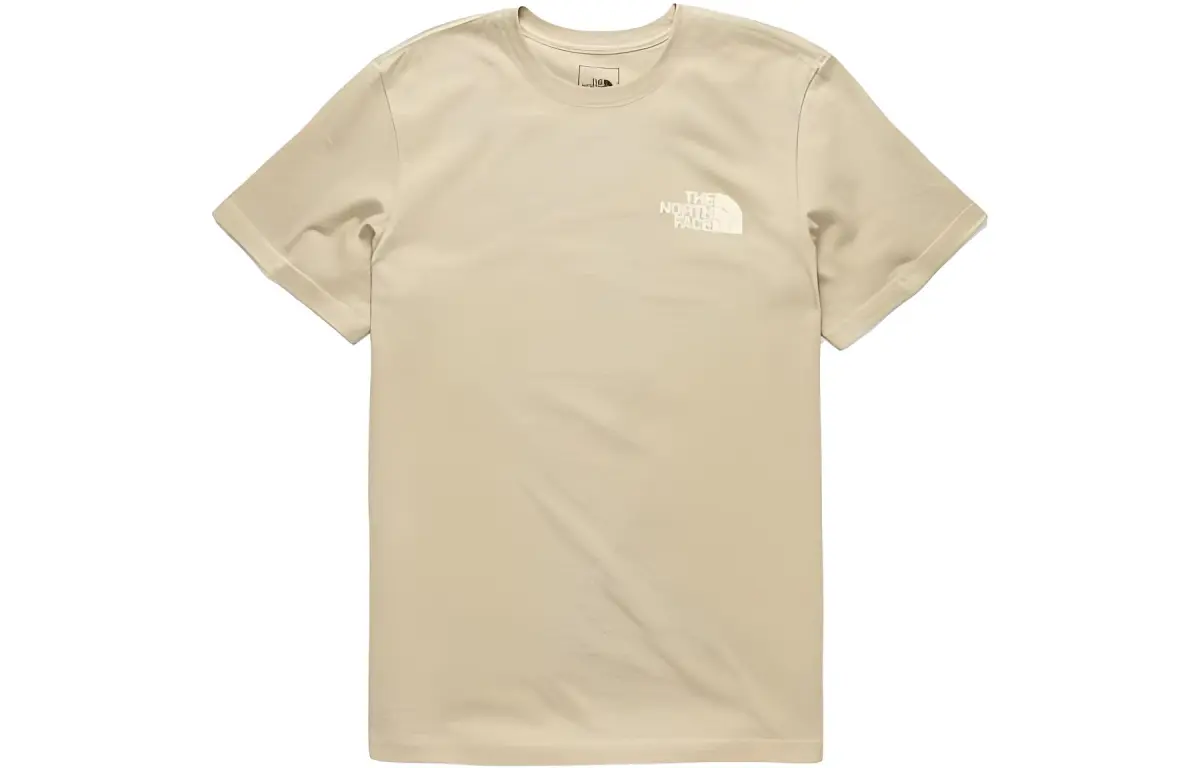 THE NORTH FACE T-Shirts Men's Khaki Crew Neck Moderate Straight Fit