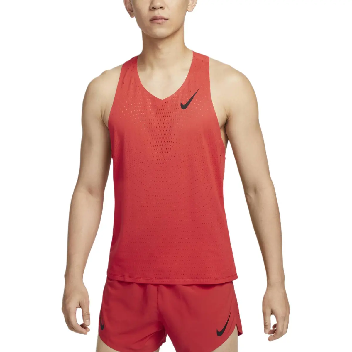 Nike AEROSWIFTDri FIT ADV Running Tank Top Men's Light Red/Black