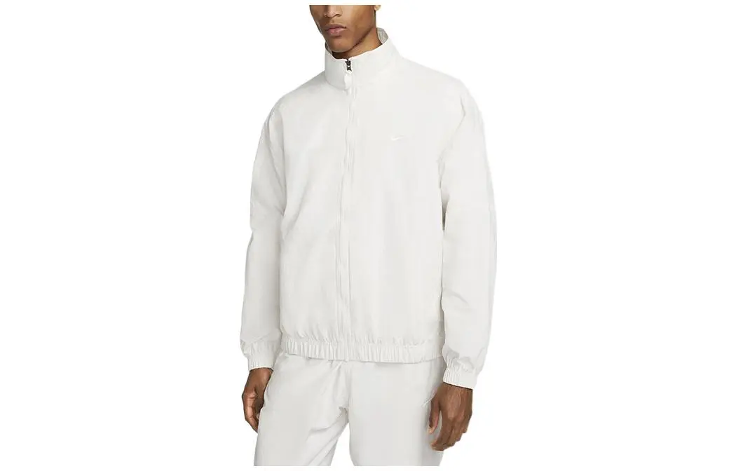 Nike Jackets Men's White Stand Collar Moderate Other