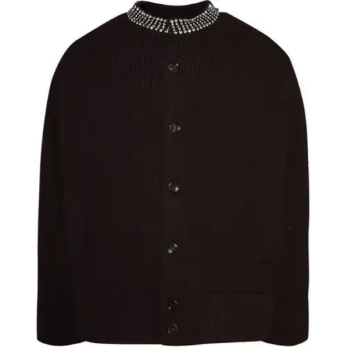 GUCCI Embroidered Rib Stitch Cardigan