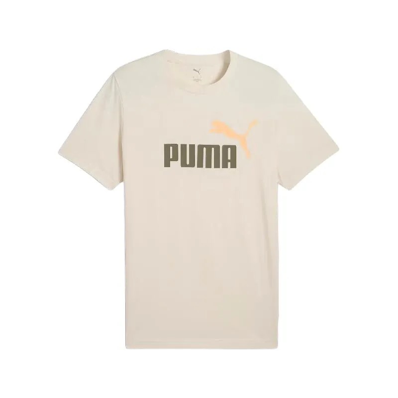 PUMA T-Shirts Men's Khaki Crew Neck Moderate