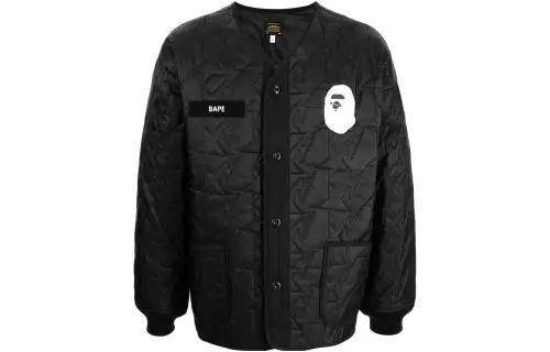 A BATHING APE Jackets Men's Black V Neck Moderate Other