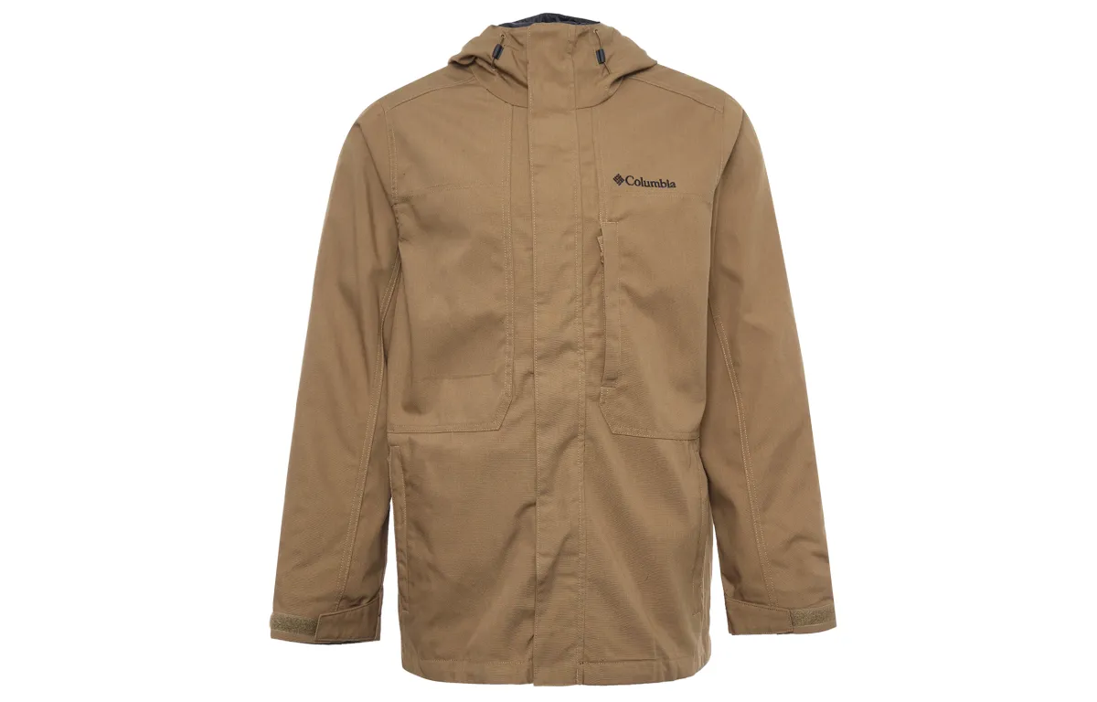 Columbia Jackets Men's Khaki Hooded Moderate Other