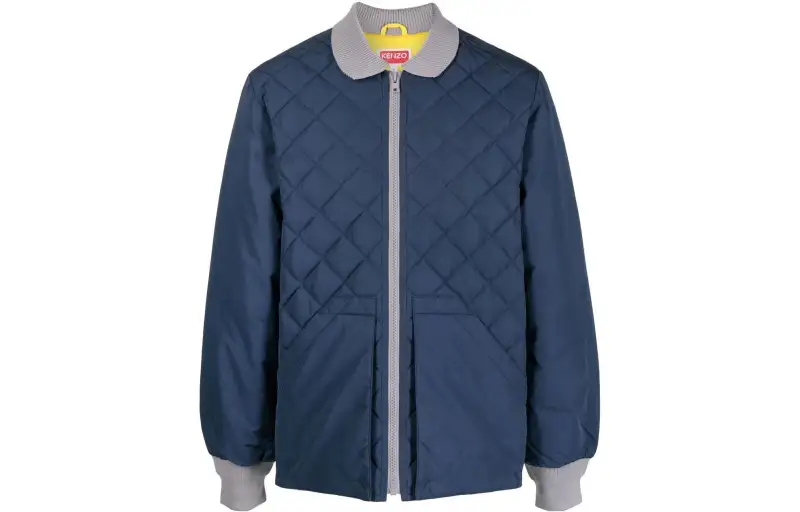 【Previous Season】two-tone diamond-quilt jacket