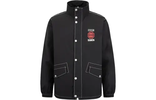 EVISU Jackets Men's Black Lapel Moderate Other