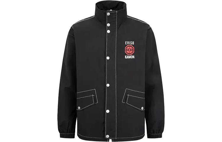EVISU Jackets Men's Black Lapel Moderate Other