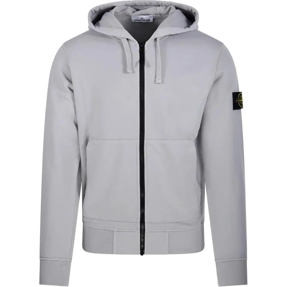 STONE ISLAND Compass Patch Zip Up Hoodie