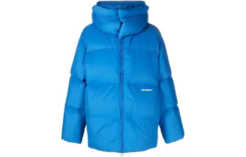 OFF-WHITE logo-print padded jacket