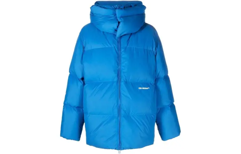 OFF-WHITE logo-print padded jacket