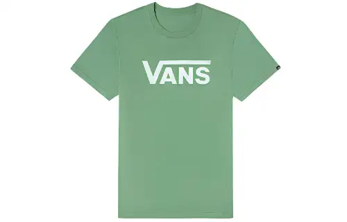 Vans T Shirts Unisex Green Crew Neck Moderate Straight Fit