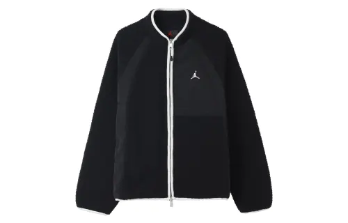 Jordan ESSENTIALS Jackets Men's Black Stand Collar Thickened Other