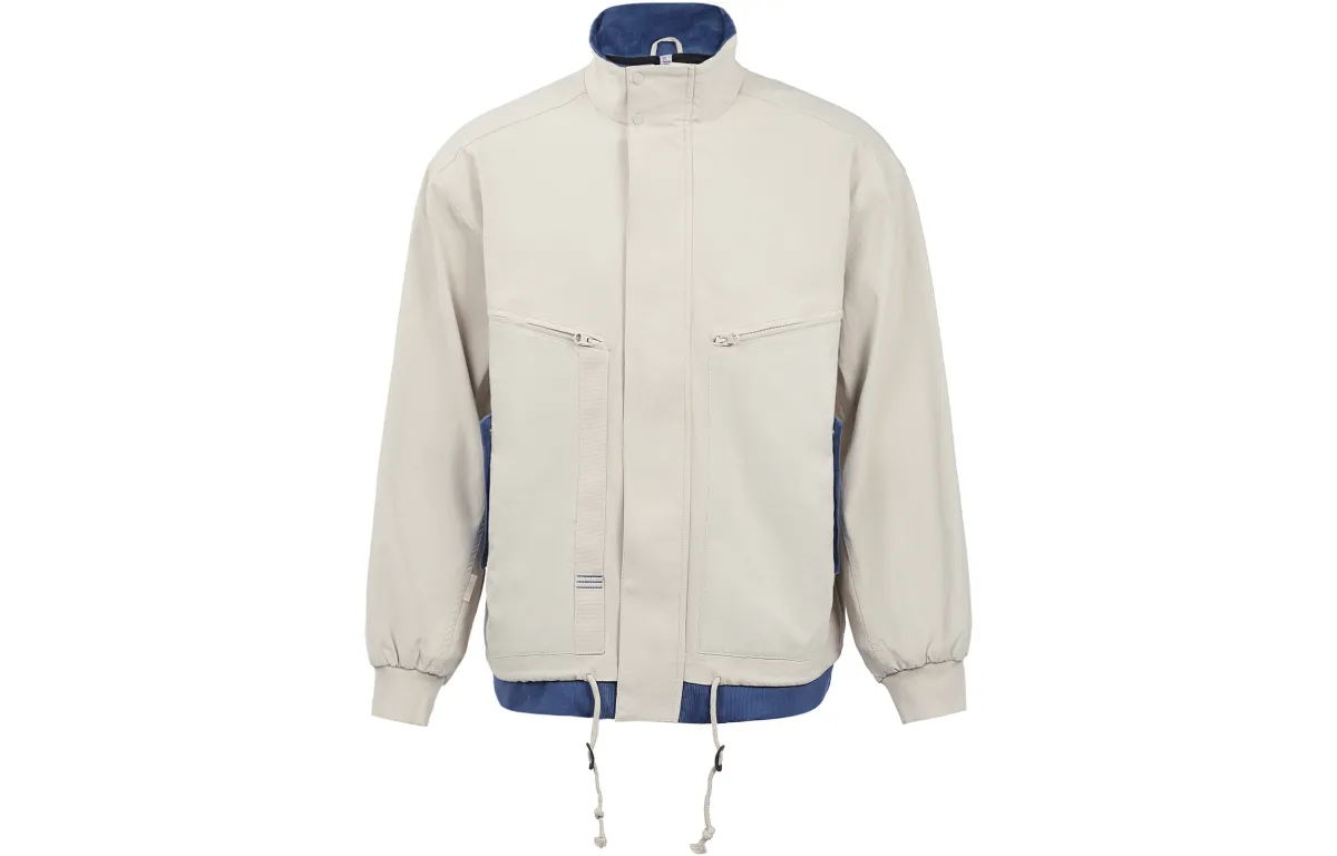 Adidas Jackets Men's Clear Brown Stand Collar Moderate Straight Fit
